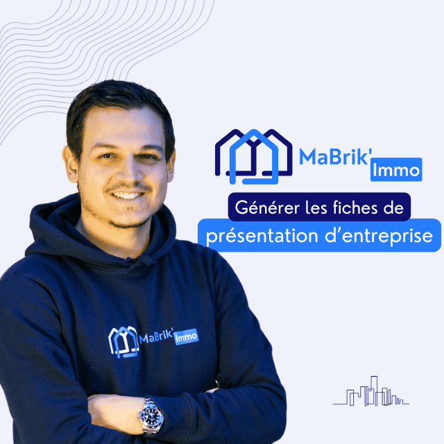 fiche de présentation d'entreprise marchand de biens