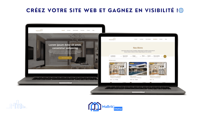 Site web vitrine marchand de biens