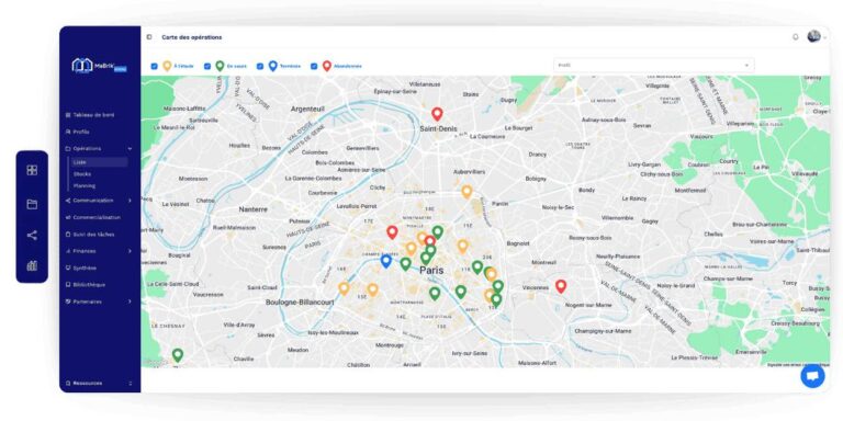 carte des opé logiciel marchand de biens MaBrik Immo