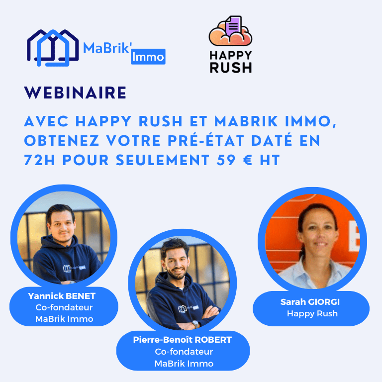 pré-état daté happy rush immobilier marchand de biens