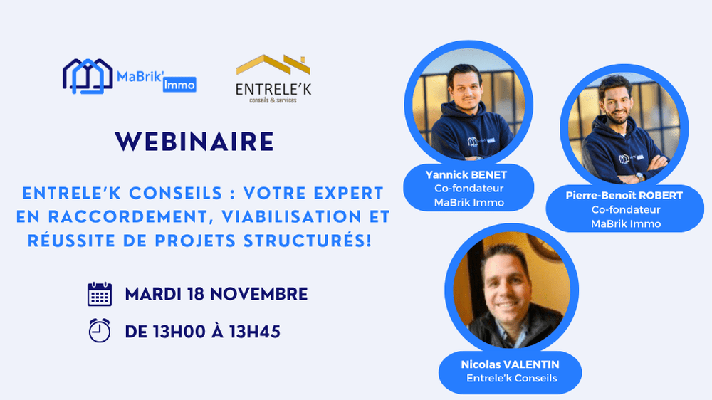webinaire entrele'k viabilisation raccordement marchand de biens immobilier