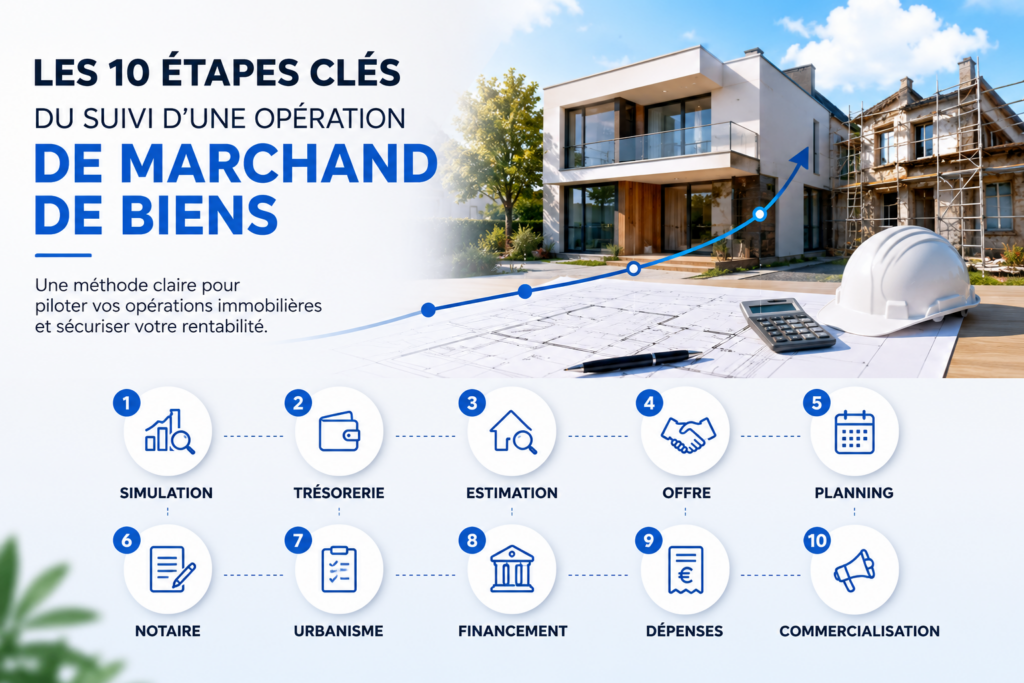 10 étapes d'une opération de marchand de biens