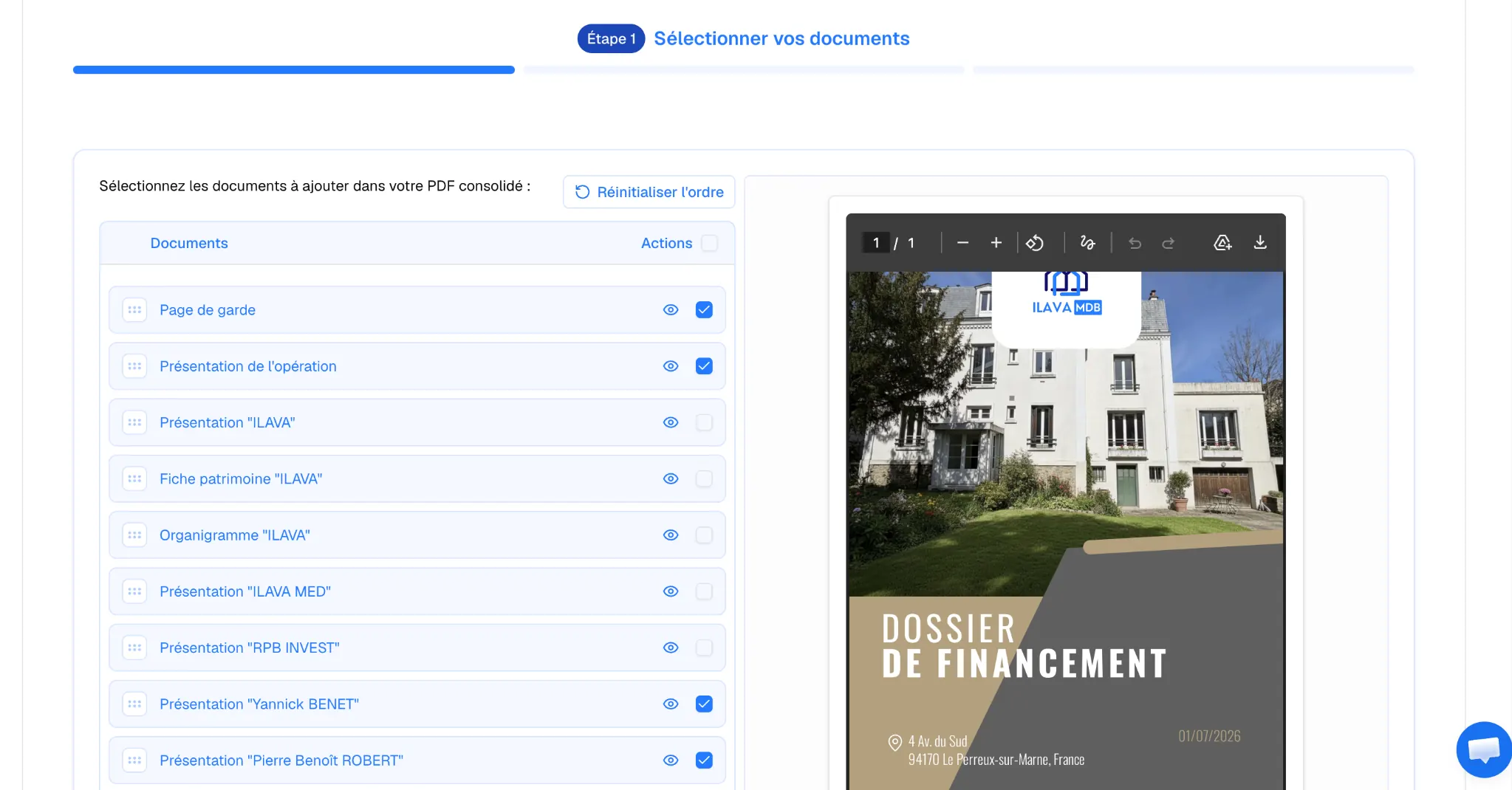 Dossier de financement
